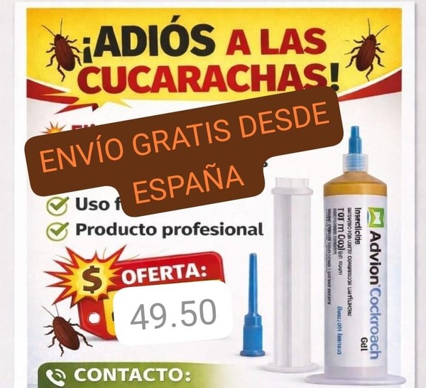 1 Tubo Advion  Cockriach 30 gram Gel cebo Cucarachas Insecticida