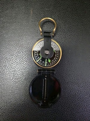 Vintage Engineer Directional Compass JAPAN Glow Plastic / Brass