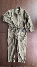 Lucky Brand Utility Cover Alls Women’s Sz Large Jumpsuit Painter Green Military