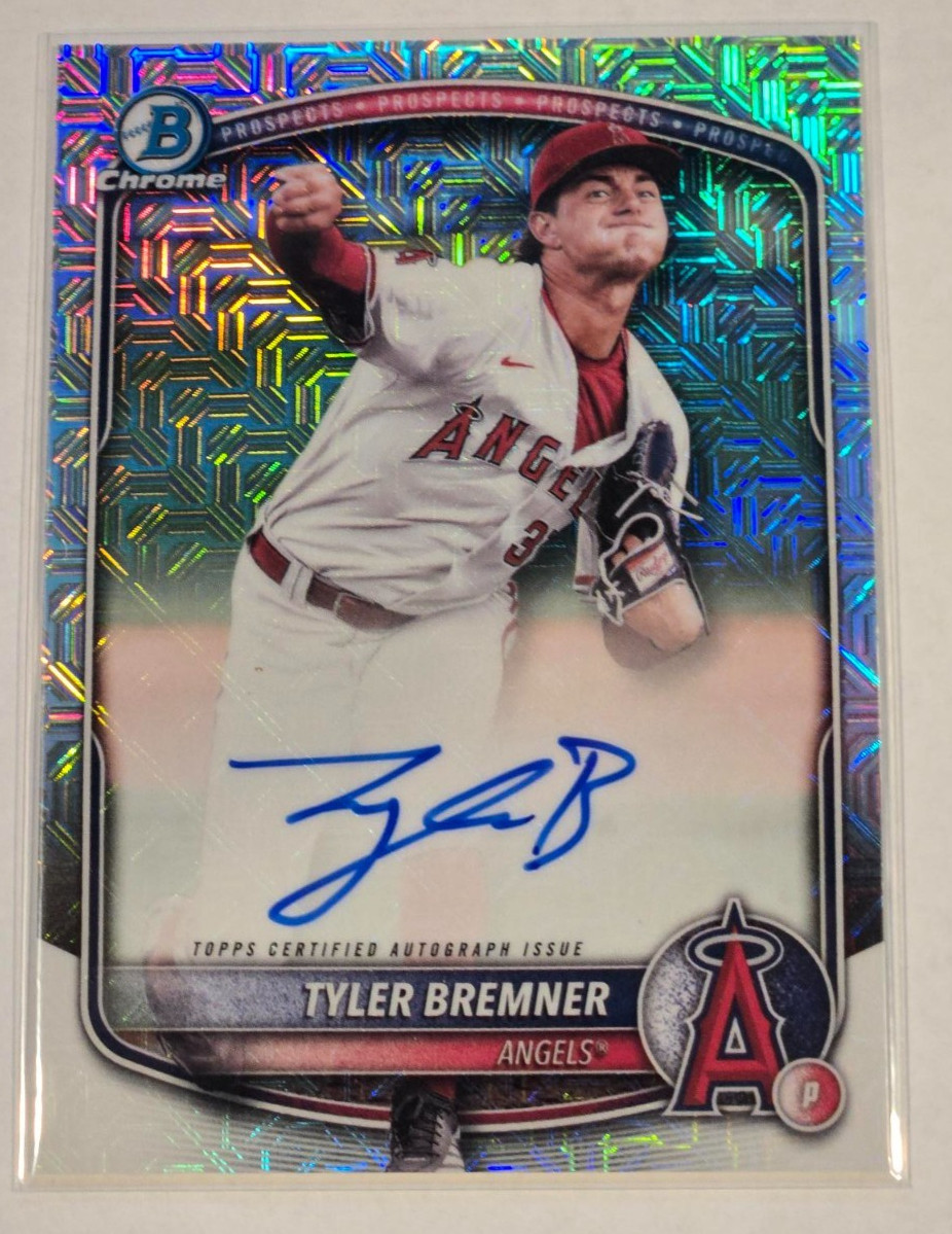 2025 Bowman Draft Mega Box Chrome Prospect Tyler Bremner #BMA-TB Auto Angels