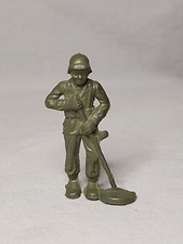 Vintage Marx Army Soldier With Land Mine Detector