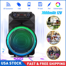 18" Woofer 4500W Portable Bluetooth Party Speaker Heavy Bass Sound W/Mic Remote