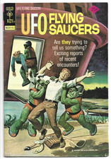 *UFO FLYING SAUCERS #4*GOLD KEY*1974*FRANK BOLLE*GEORGE WILSON*BRONZE AGE*FN*
