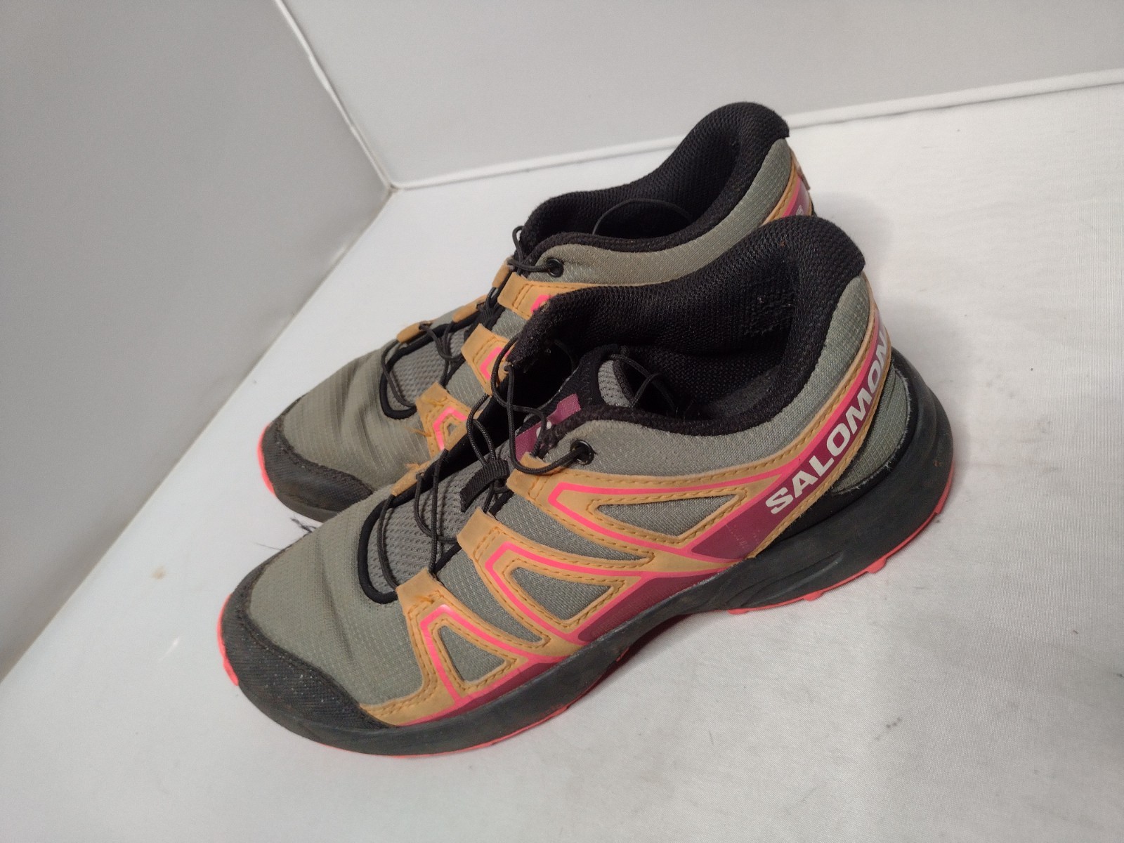 Scarpe da corsa Salomon bambino speedcross trail 4 grigio rosa outdoor A14