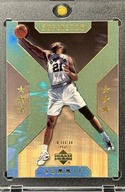 Tim Duncan 2002 Gold Superstar Summit Green Foil Ud Mint