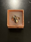RARE Vintage Taxco  with Stamp and Sterling Silver Ball bypass ring size 6 7 8 — photo 1