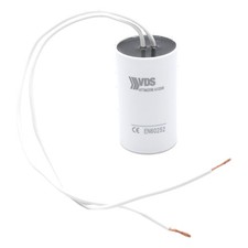 Condensatore 12,5 UF mf microfarad per motori elettrici con cavi isolati 150mm