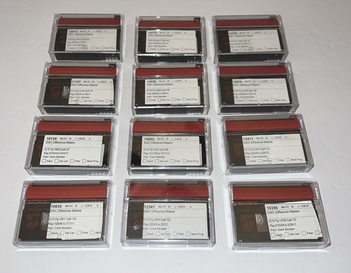 Lot of 12 Sony Mini DV Tapes Used - for Reuse DVM60ME 90LP - w Cases