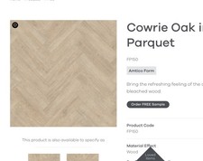 Amtico Form Cowrie Oak, Large Parquet 2.5m2
