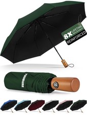 Windproof Travel Umbrella - Automatic Umbrellas for Rain Compact Folding with