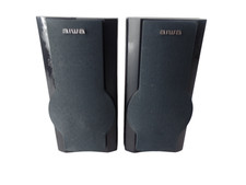 AIWA Speaker System SX-MS7 PAIR -Black- Free Shipping.