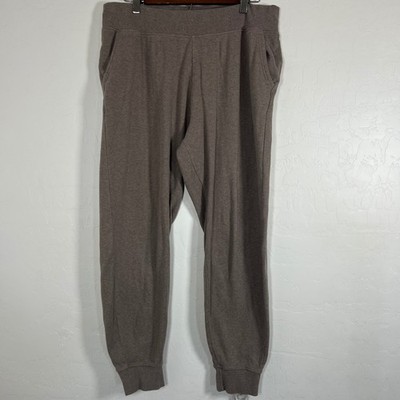 Pact Organic Cotton Joggers Womens XL Brown Heathered Sweatpants Pockets Lounge