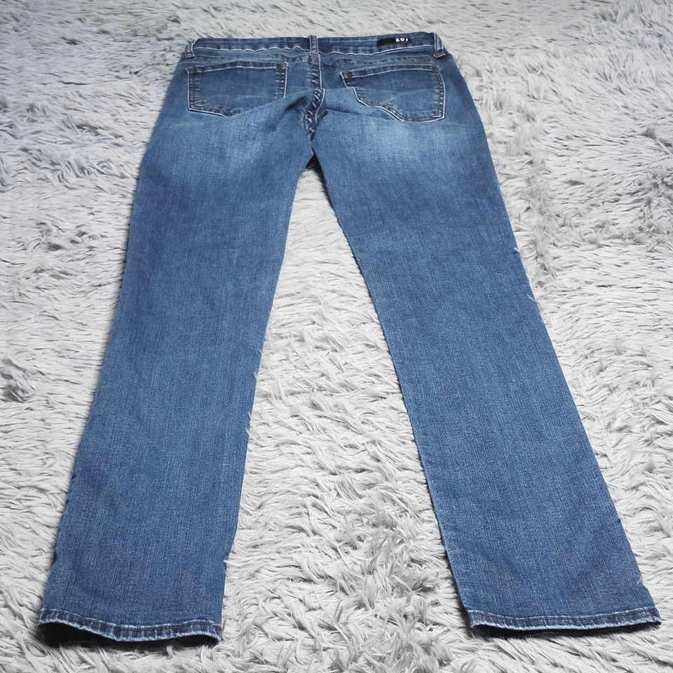 Jeans KUT from the KLOTH para mujer talla 4 Stevie pierna recta azul denim desgastado Foto 2 de 4