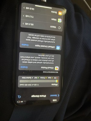 Apple iPhone X 256GB (Unlocked) A1865 Silver - Broken