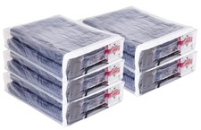 5-Pack Clear Vinyl Zippered Storage Bags 12 x 15 x 3 Inch with Handle and Poc...