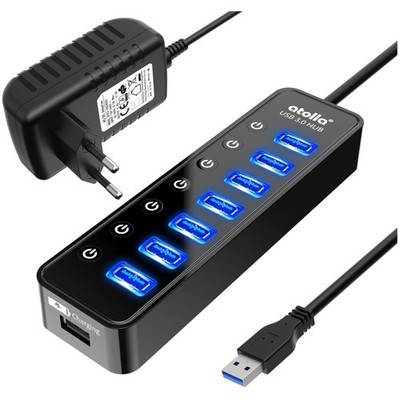 USB Hub 3.0 7 Ports Ladegerät Stromversorgung schnellladegerät