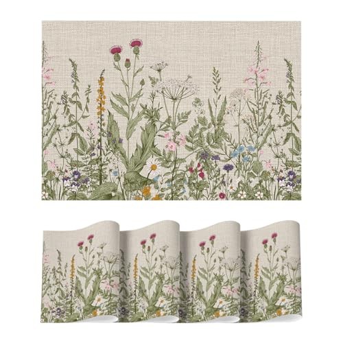 Wrendale Designs Wildflowers Placemats Set of 4