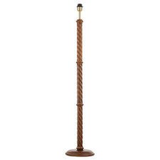 Image of Mahogany Wooden Classic Floor Lamp Base with Twisting Pole Design by Happy Ho...