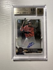 Kristian Robinson Rc Rookie 1st Bowman Chrome Auto 