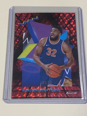 2024-25 Topps Finest Karl Anthony Towns Ruby Geometric Refractor 1/10 🔥🔥