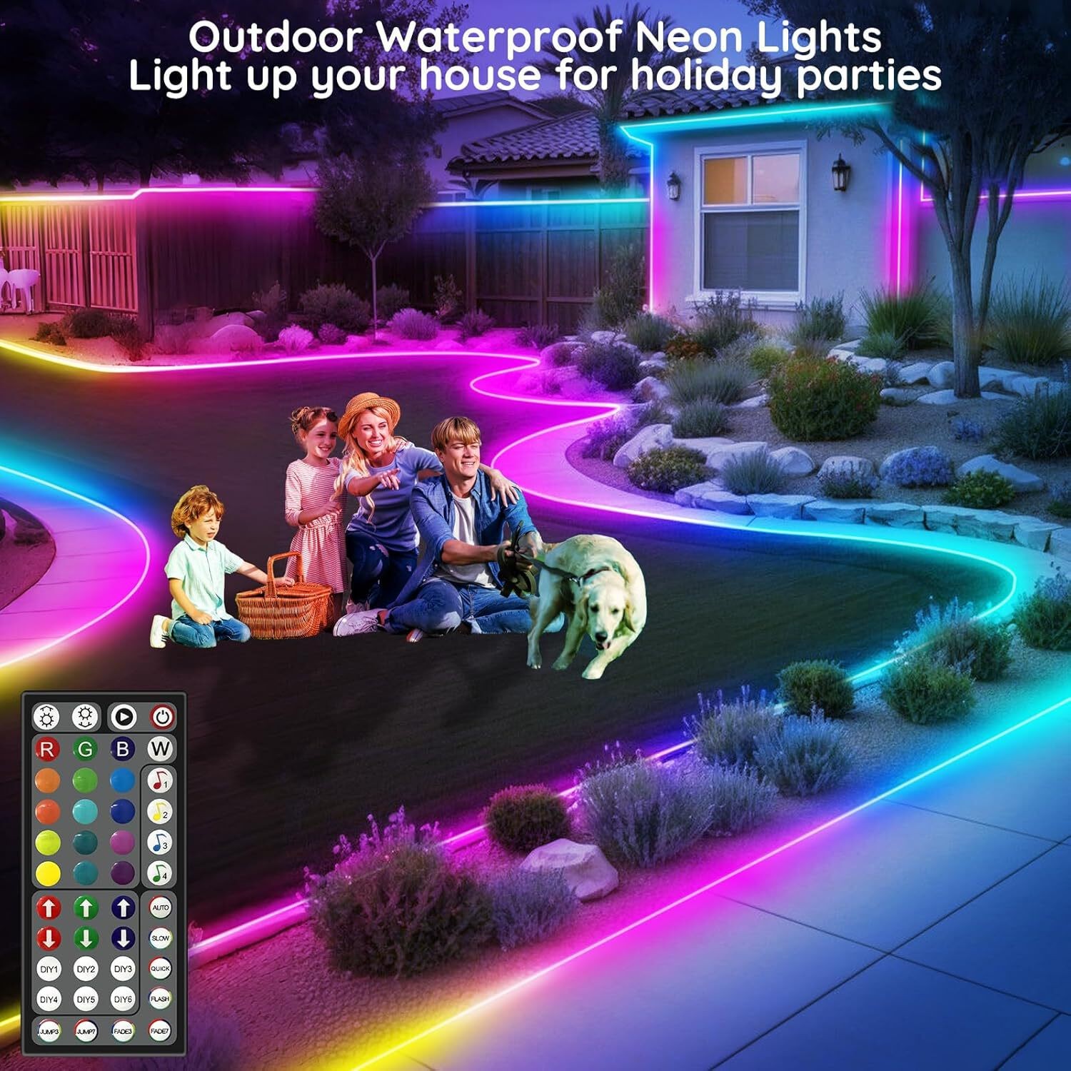 Enhance your space with FBZ 20Ft LED Rope Lights, featuring flexible neon design