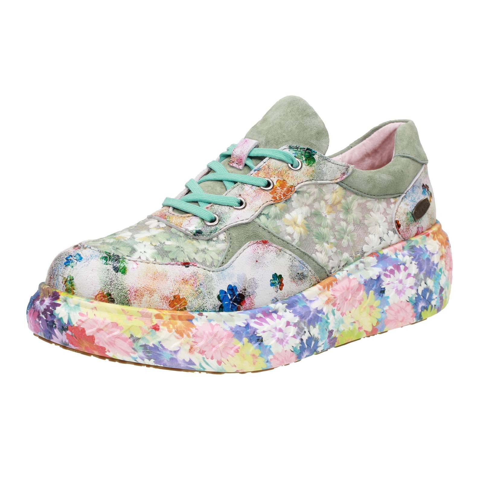 Laura Vita Sneaker Ledermuster grn - Gre 39 245 cm Damenschuhe 19090₽