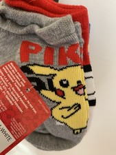 Baby / Toddler 6 Pair Pokemon No Show Socks  Shoe Size: 4 1/2 - 8 1/2 