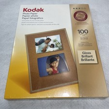 Kodak 8209017 Photographic Paper-White 100 pk 8.5"x11" Gloss Brand New Sealed