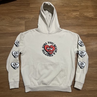 Glo Gang Girl you Such a Thottie Men's Hoodie Tan Size L