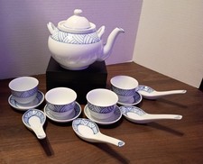 Blue and white porcelain chinese tea set