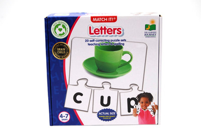 Match It Letters Puzzle Cards Early Reading Skills - Kids Ages 4 and Up