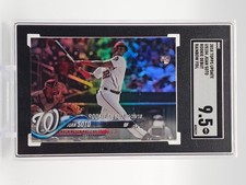 JUAN SOTO 2018 TOPPS UPDATE ROOKIE DEBUT RAINBOW FOIL SGC 9.5 MINT Q2674
