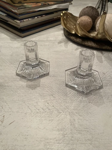 Vintage Tiffany & Co Louis Comfort Collection 1992 Candlestick Candle Holder Set