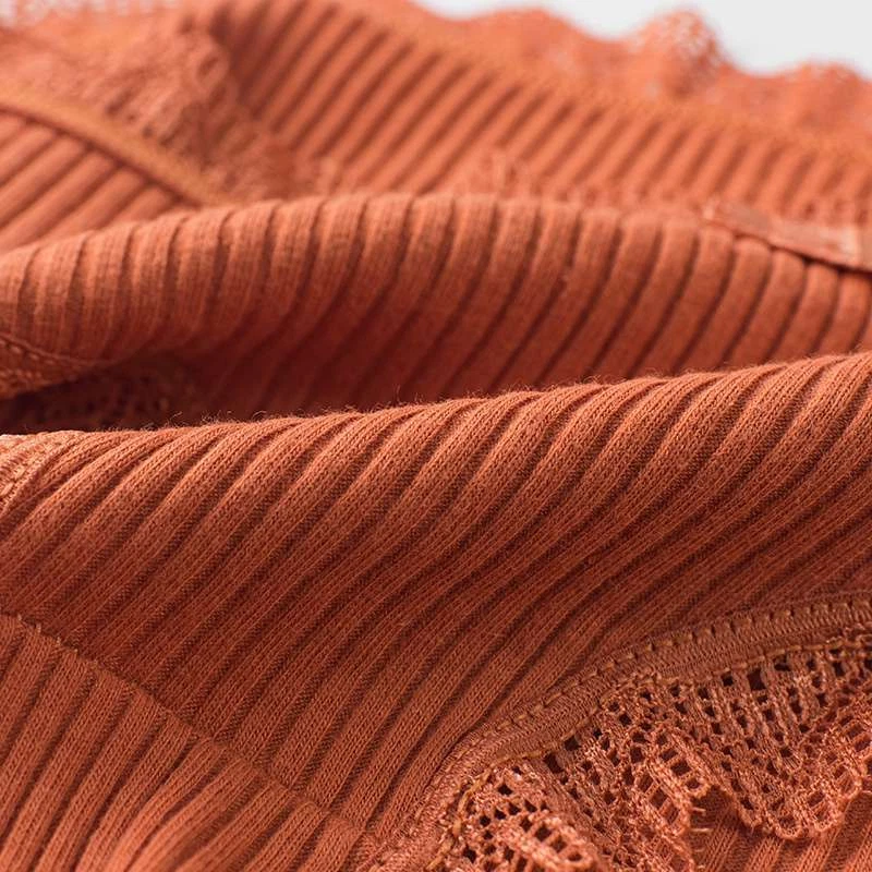 Bottom Breathable Comfortable Briefs lace New Women's Mid-Waist Underwear - Image 4 of 4