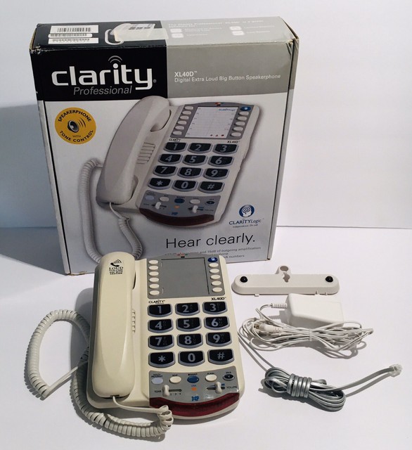 Clarity XL40D 50dB Digital Extra Loud Big Button Corded Phone Hearing