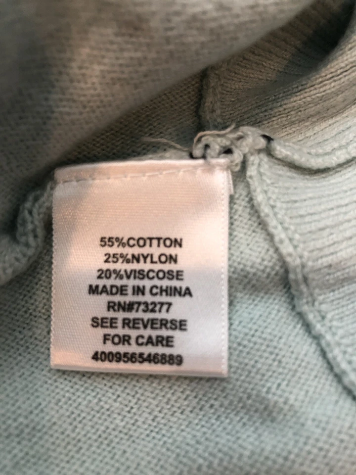 Suéter Dolman suave manga 3/4 mediana para mujer ELLE adornos metálicos verde Foto 4 de 4