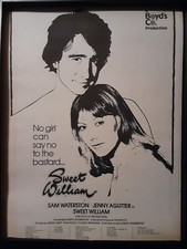Sweet William Sam Watterson Rare Original Promo Poster Ad Framed!