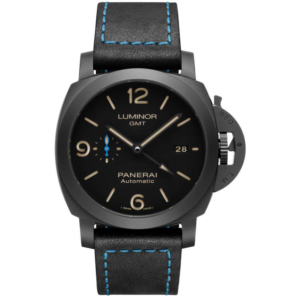 Panerai — Panerai Luminor GMT Automatic 44mm Black Ceramic Black Dial Men's Watch PAM01441