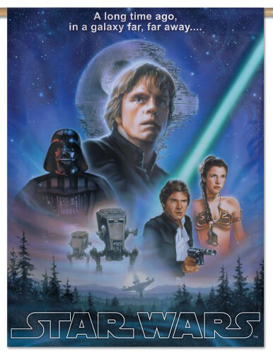 Star Wars Original Trilogy Official 28x40 WALL BANNER - Luke, Leia
