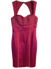Aidan Mattox NWT  Womens Size 2 Fuschia Sheath Dress- Cut Out Back