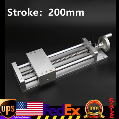 200MM Manual Cross Sliding Table Linear Rail Slide Stage Actuator Table CNC Mill