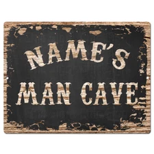 PP4236 NAME'S MAN CAVE Custom Personalized Chic Sign Decor Funny Gift