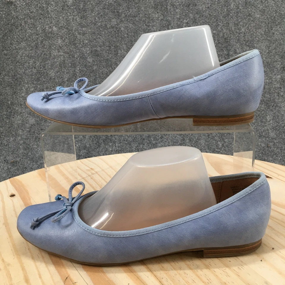 Zapatos Baretraps para mujer 6,5 M esmerilado ballet planos azul imitación cuero punta cuadrada arco Foto 2 de 4