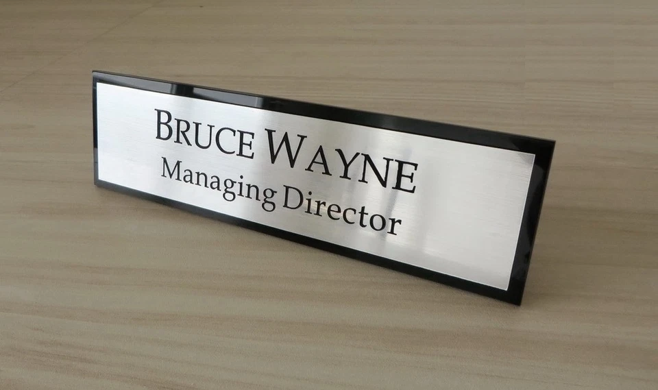 High Quality Desk Name, Custom Engraved Sign, Name Plaque, Office — 第 2/4 张图片