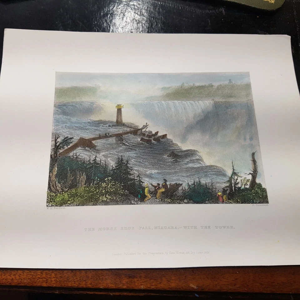 Ручной работы стали гравировка NIAGARA лошадь обуви осени 1839 W.H. Bartlett - Изображение 2 из 2