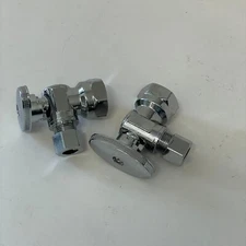 (2) 5/8" OD X 3/8" OD 1/4 TURN COMPRESSION ANGLE STOP VALVE FULL PORT LEAD FREE
