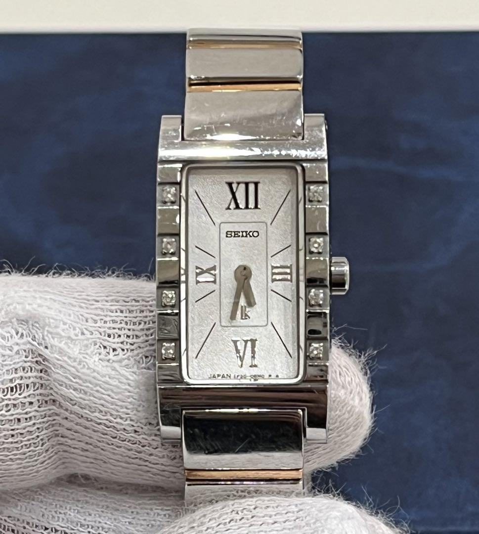 SEIKO LUKIA 1F20-0BA0 8P Diamonds Water Resistant 10bar