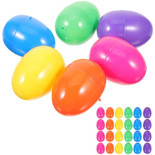 50 Pcs Easter Egg Toy White Plastic Eggs for Decorating Fillable Toddler - Picture 6 of 12