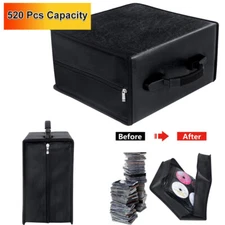 520 Pcs Disc CD Storage Case DVD Organizer Holder Bag Wallet Album Media Video