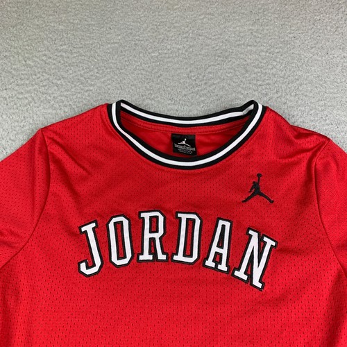 Nike Air Jordan Dress Youth Size Large 12-13 Yrs Red Pockets Jersey - Picture 7 of 10